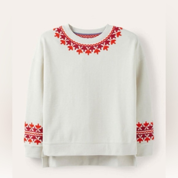 Boden Interest Sweatshirt Size XS Cotton Medium Relaxed Fit Oversized Jumper - Picture 2 of 6